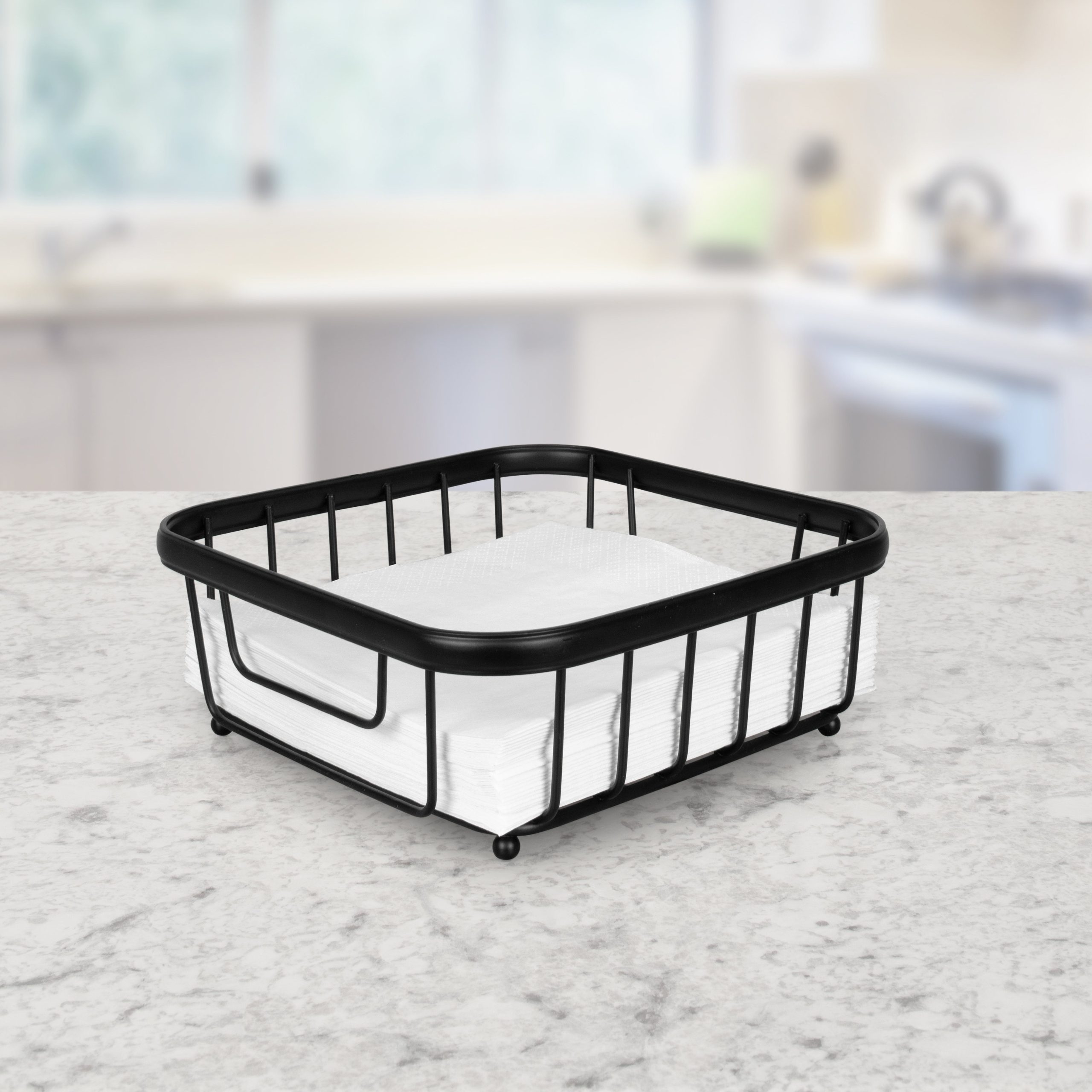 Compact Open Frame Metal Napkin Holder - Image 2
