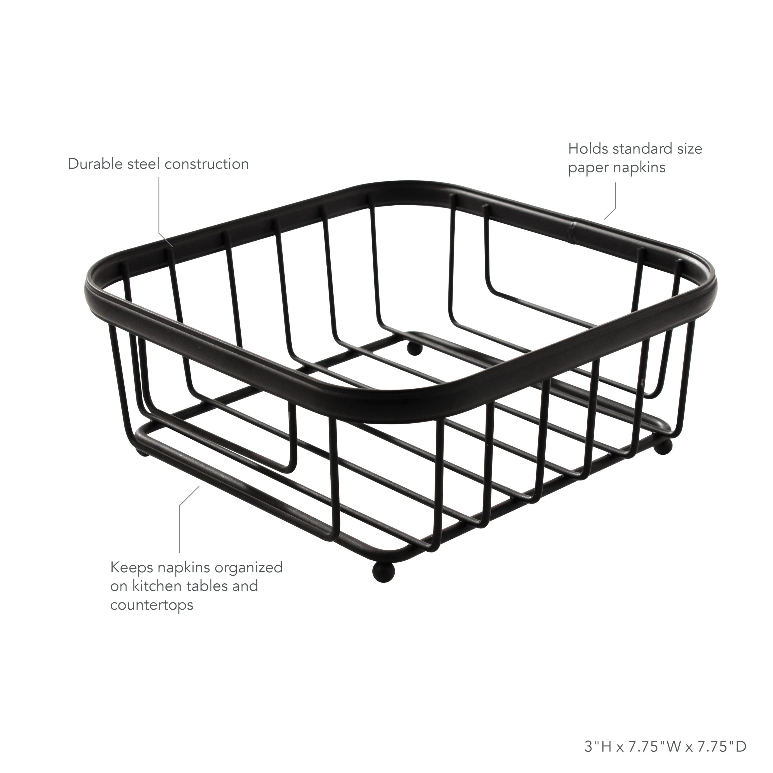 Compact Open Frame Metal Napkin Holder - Image 3