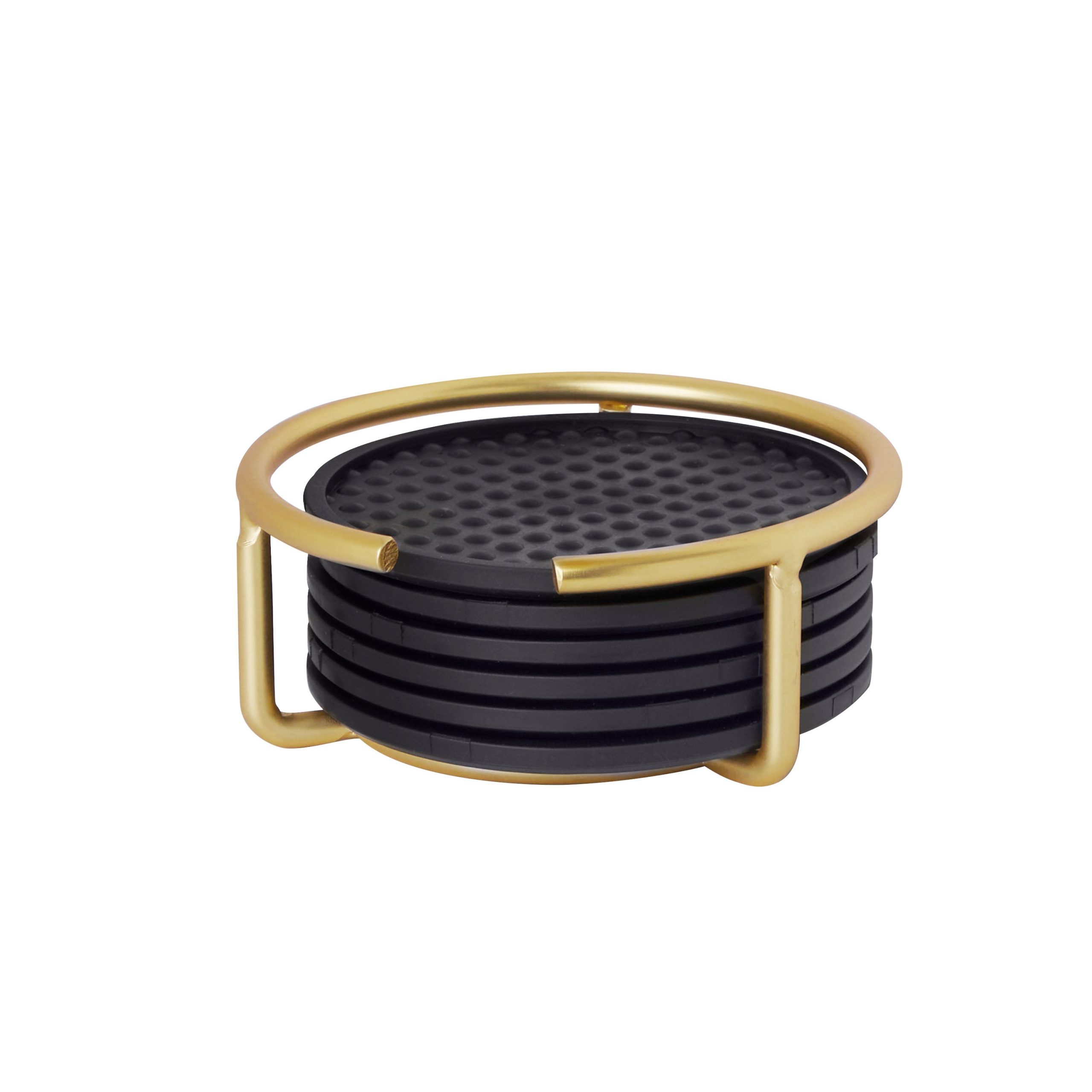Six Piece Coaster Set with Holder - Image 6