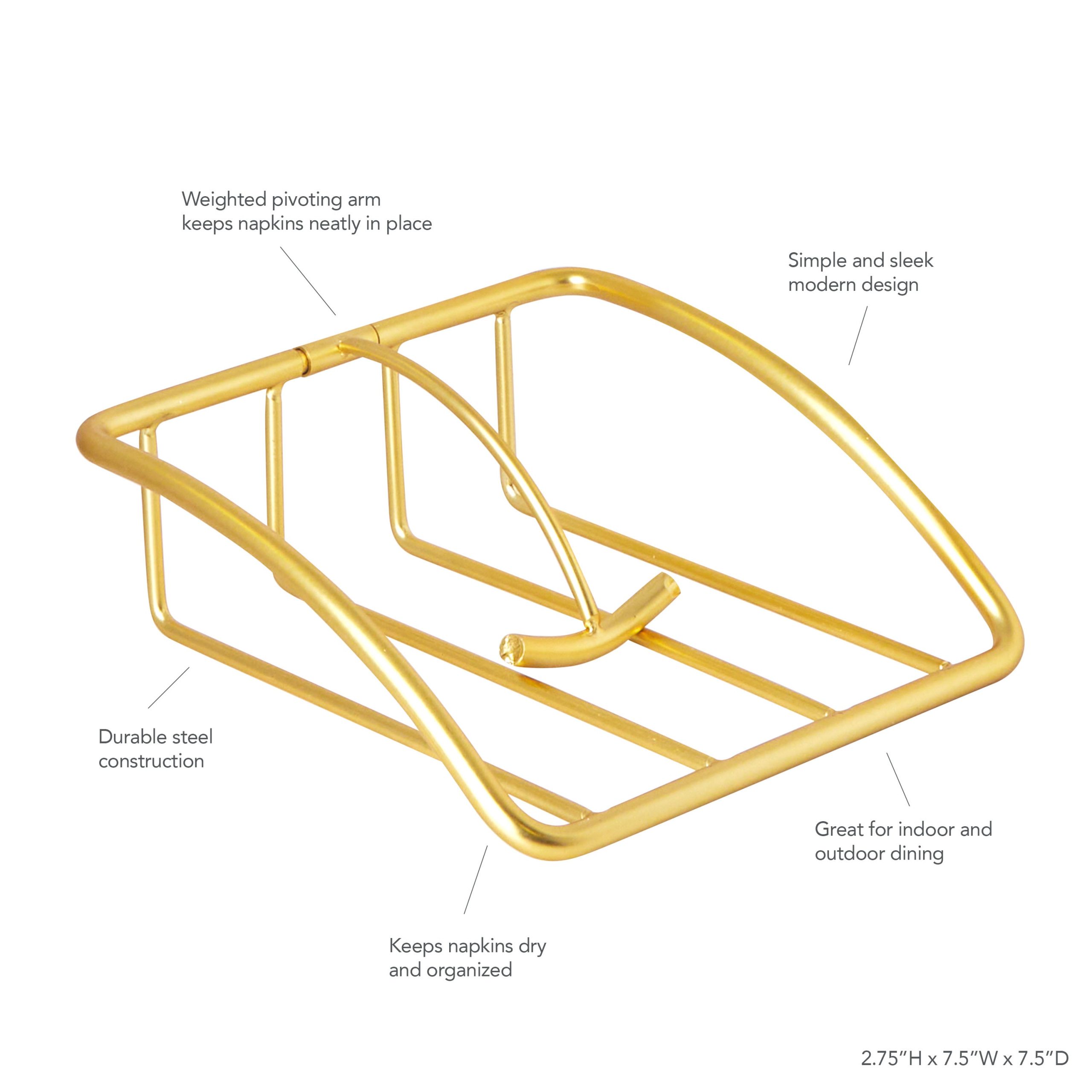 Space Saving Weighted Metal Table Napkin Holder - Image 3