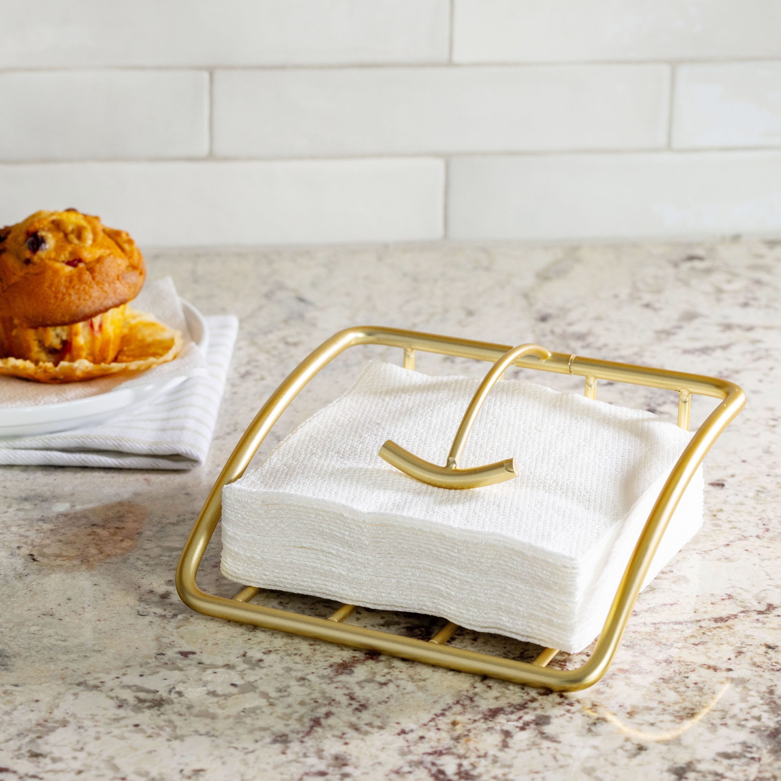 Space Saving Weighted Metal Table Napkin Holder - Image 2