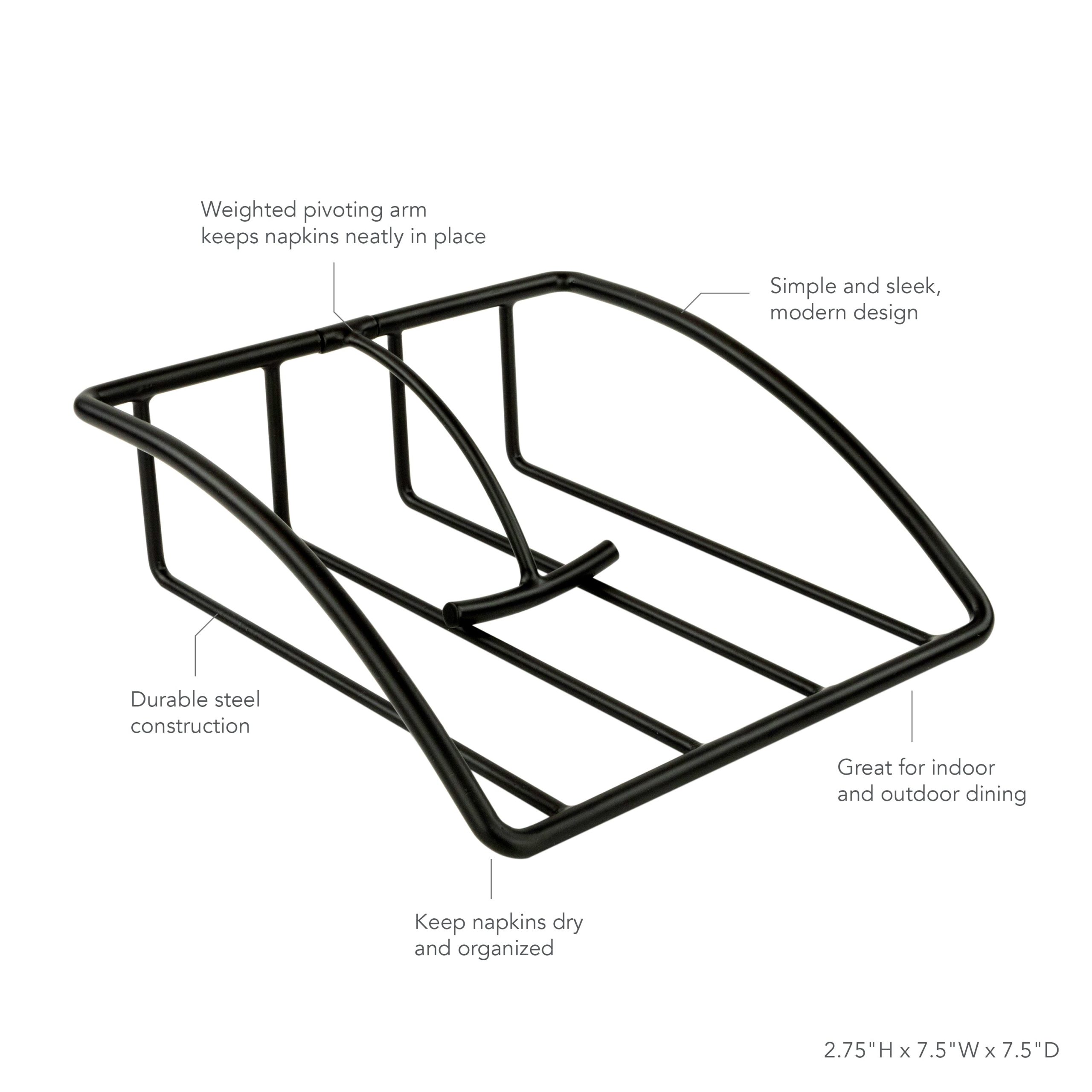 Space Saving Weighted Metal Table Napkin Holder - Image 9