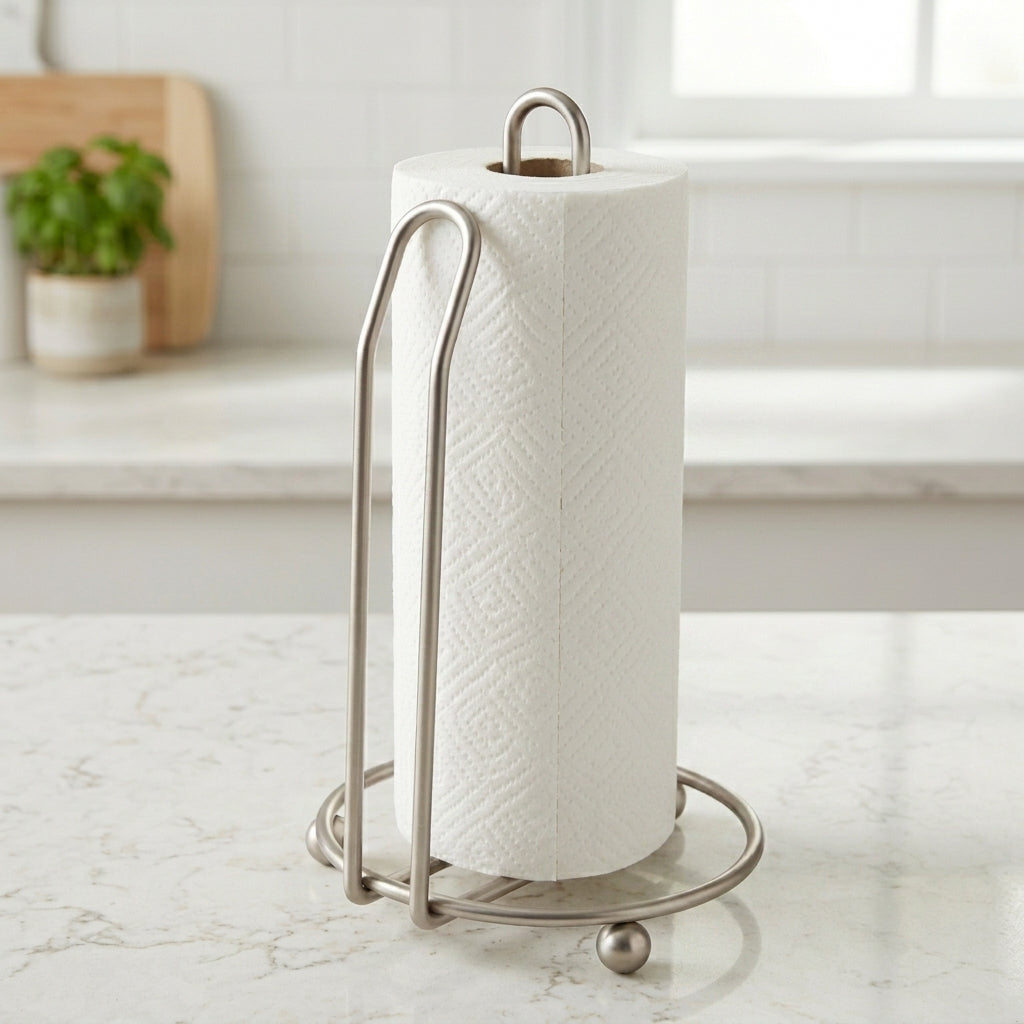 Practical Freestanding Metal Paper Towel Holder - Image 2