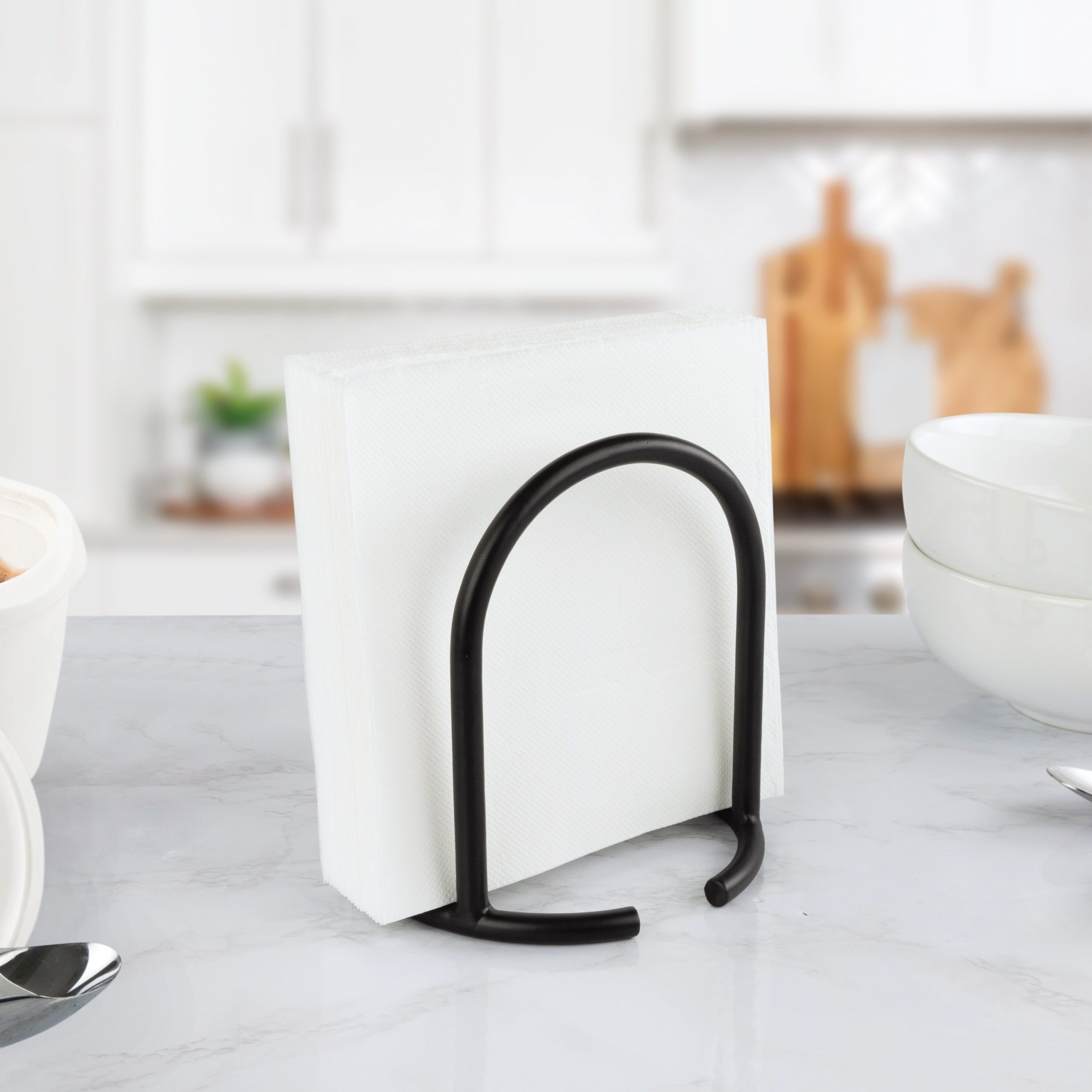 Raised Open Frame Metal Napkin Holder - Image 2