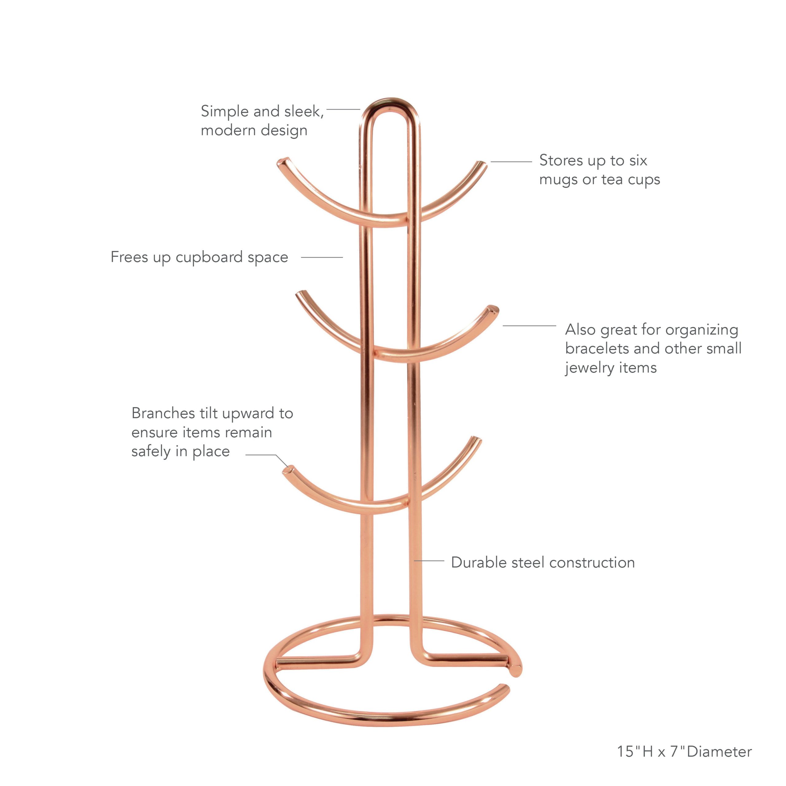 Six Cup Countertop Mug Display Stand - Image 7