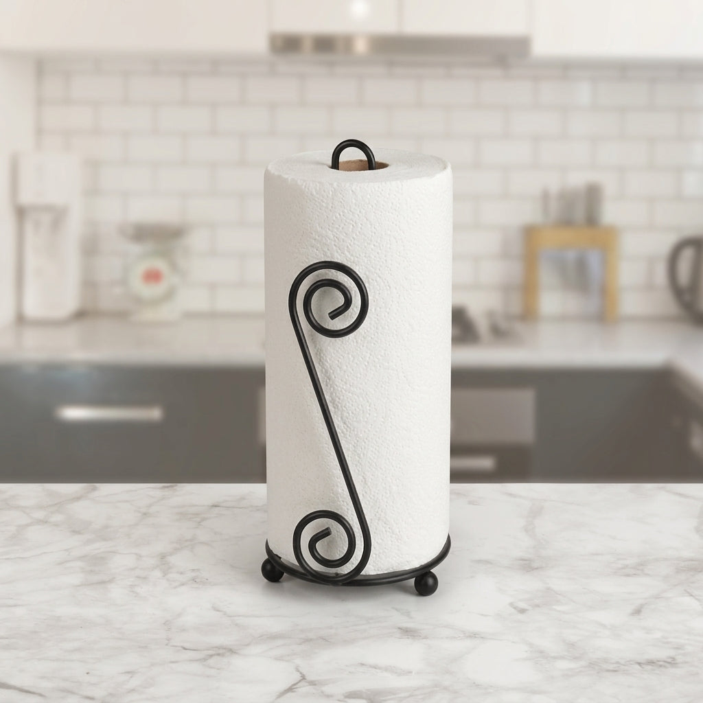 Simple Freestanding Metal Paper Towel Holder - Image 2
