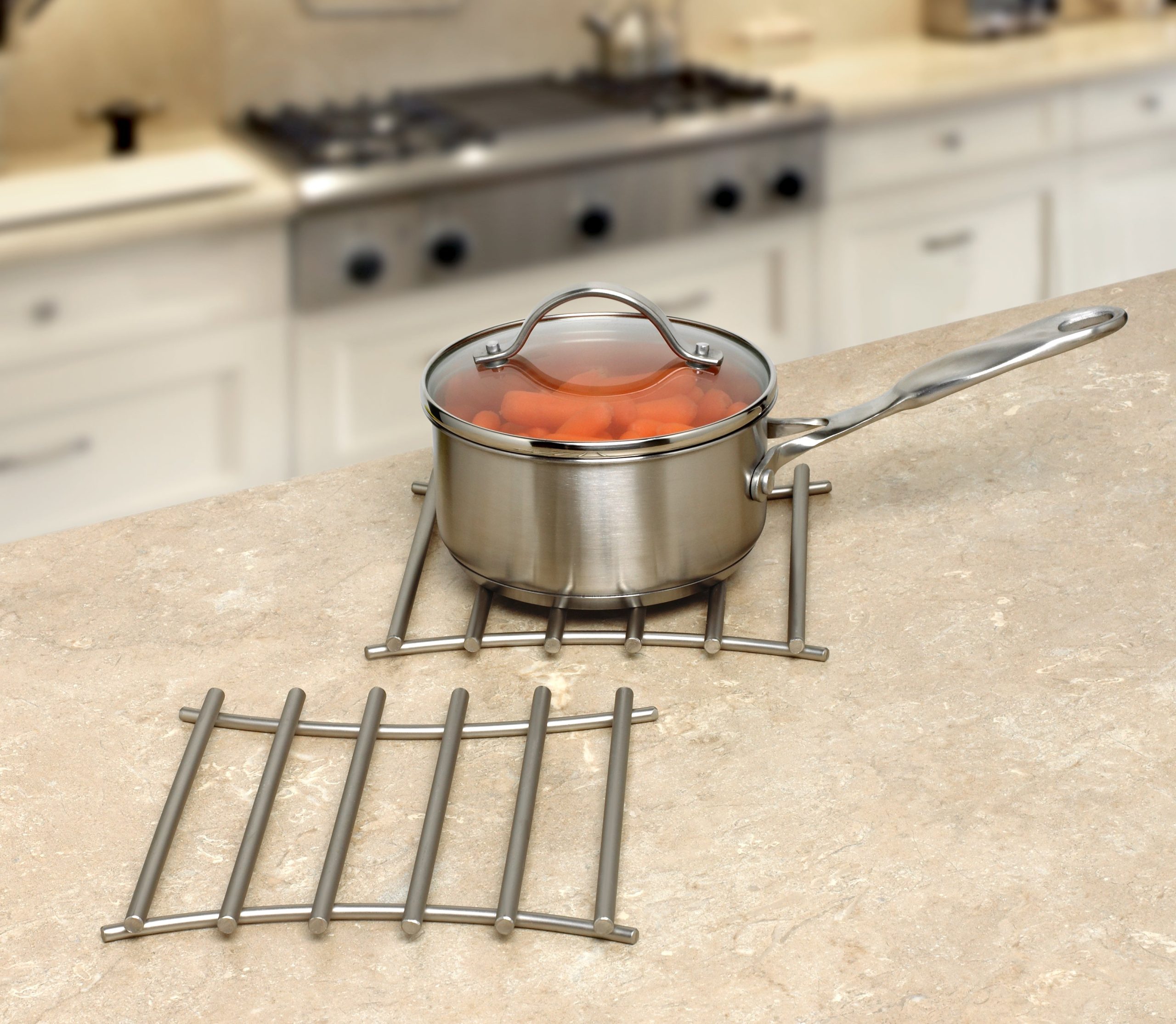 Space Saving Heat Resistant Metal Countertop Trivet Stand - Image 2