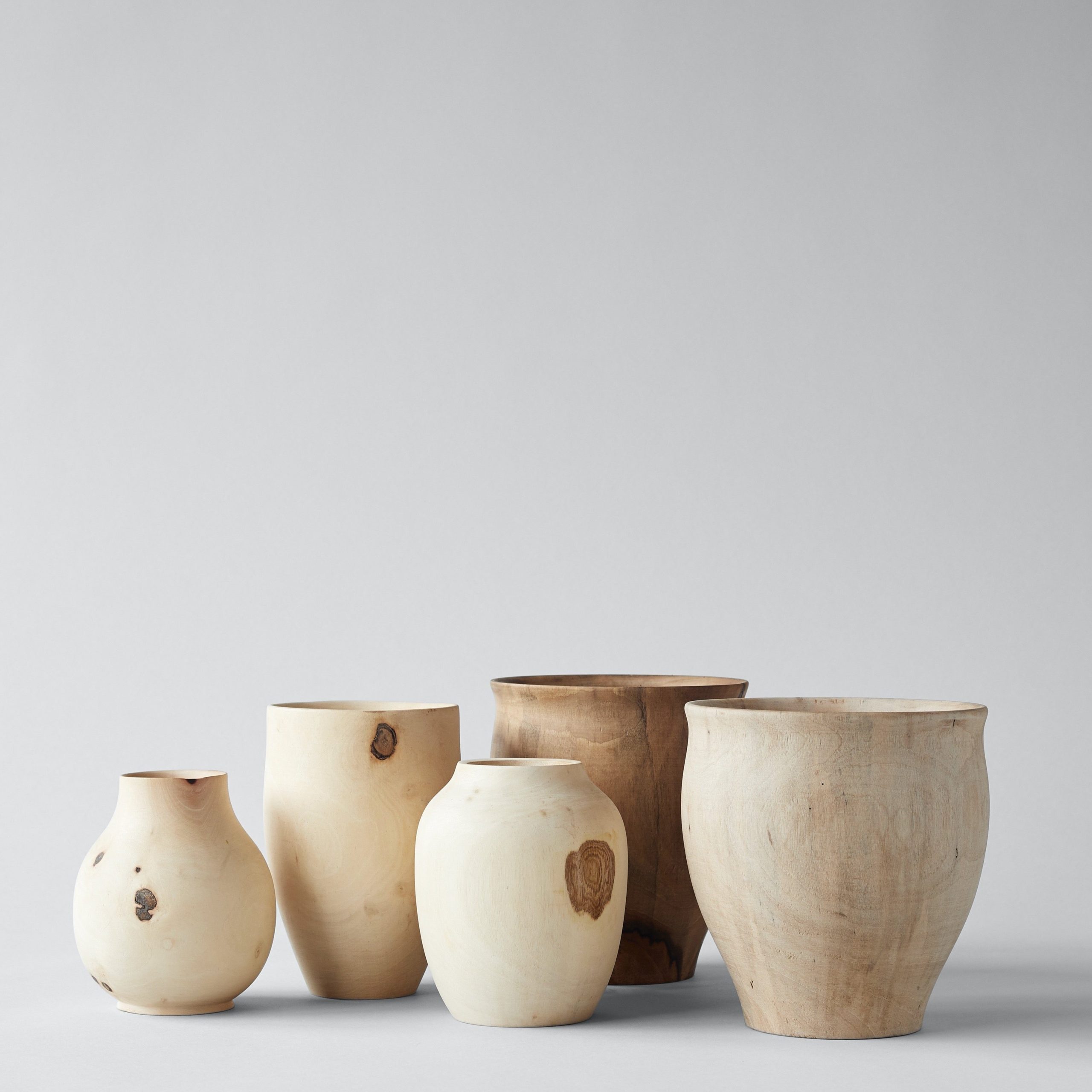 Timeless White Wood Decorative Vase - Image 4