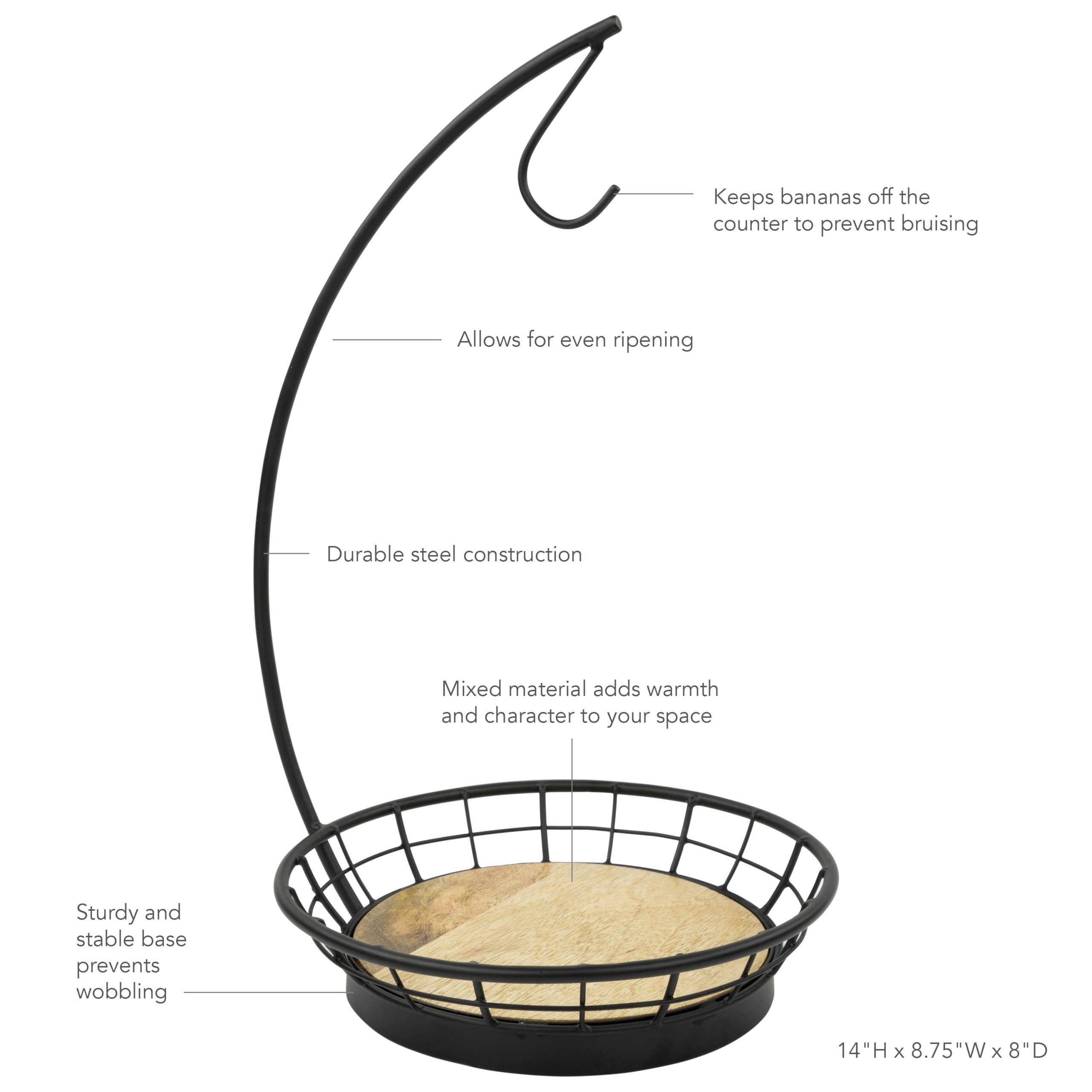 Simple Freestanding Metal Banana Hanging Stand - Image 3