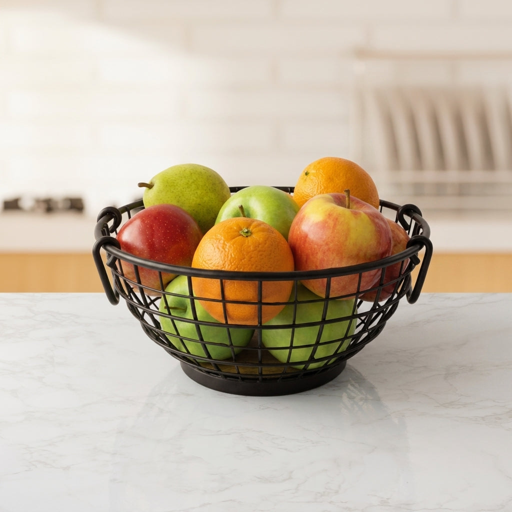 Balanced Decorative Open Wire Fruit Bowl - Image 2