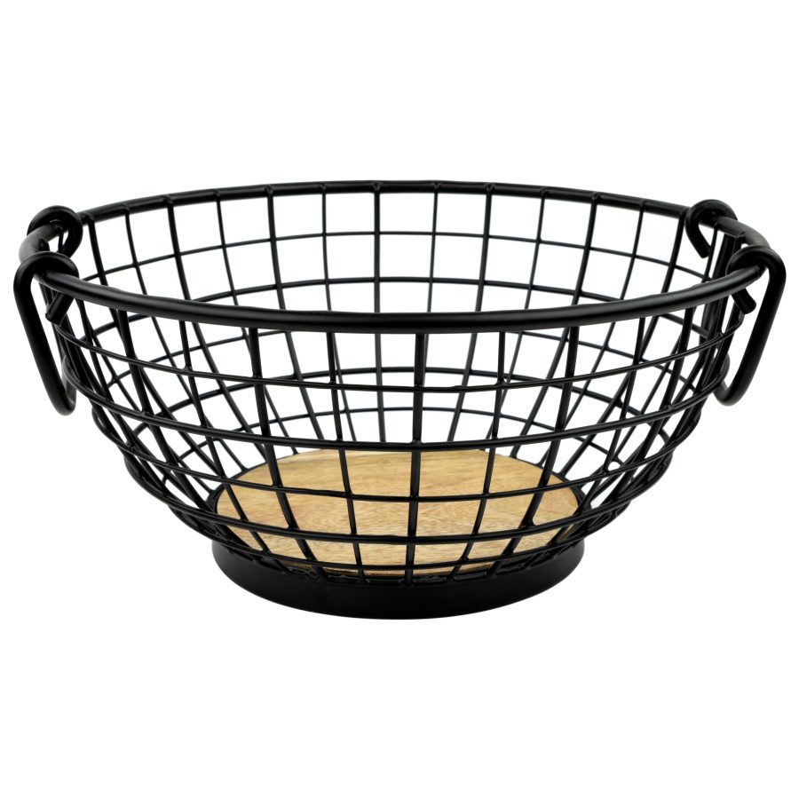 Balanced Decorative Open Wire Fruit Bowl