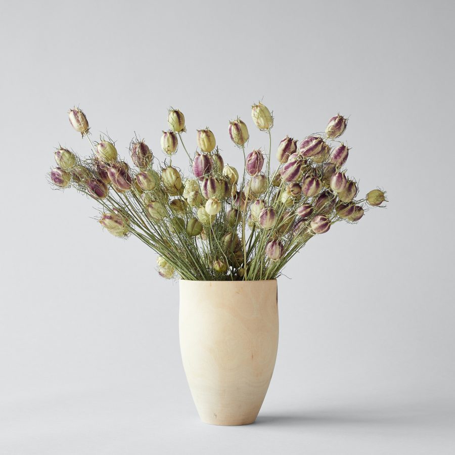 Timeless White Wood Decorative Vase