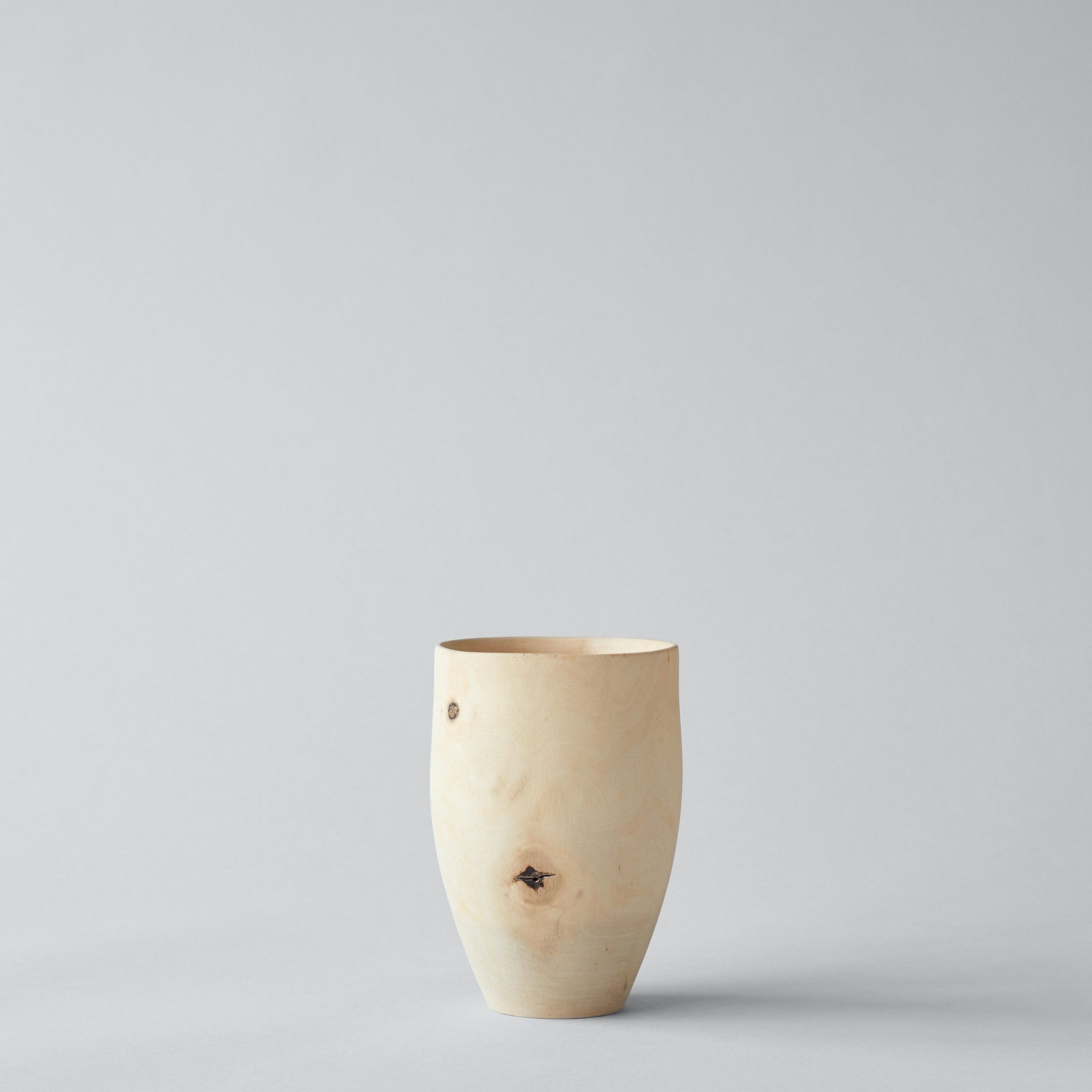 Timeless White Wood Decorative Vase - Image 2