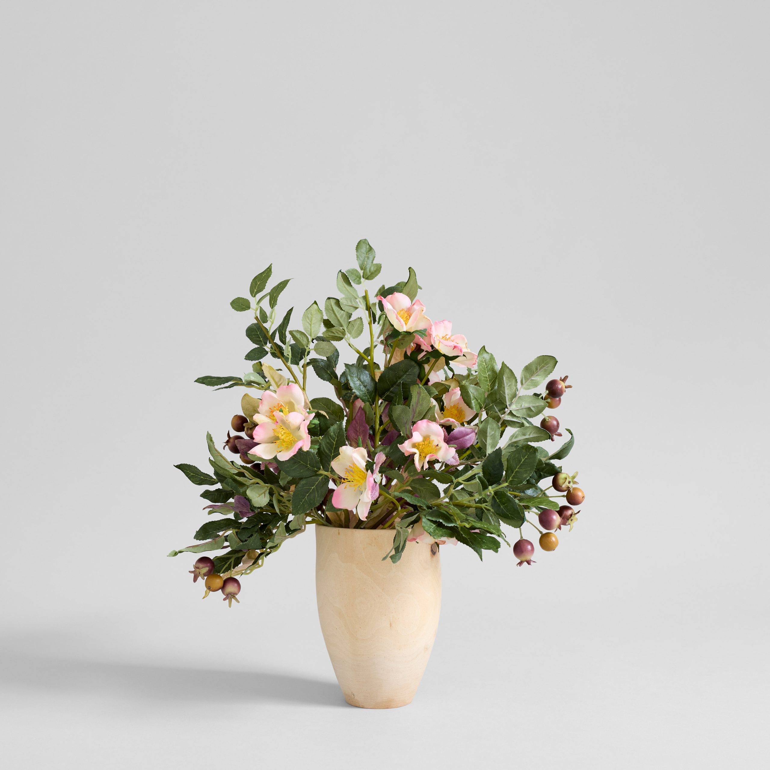 Timeless White Wood Decorative Vase - Image 3
