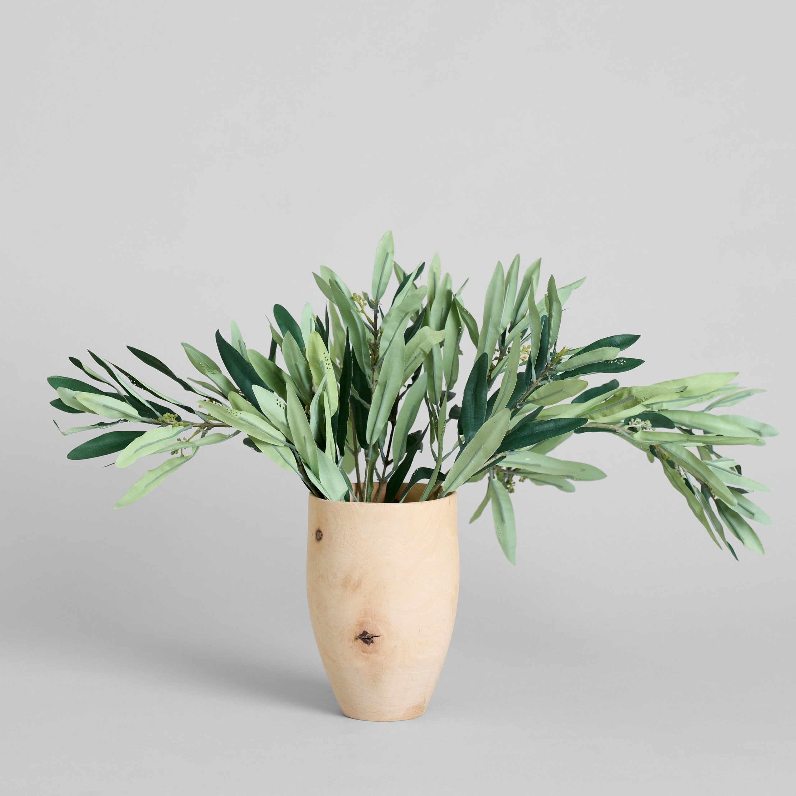 Timeless White Wood Decorative Vase - Image 5