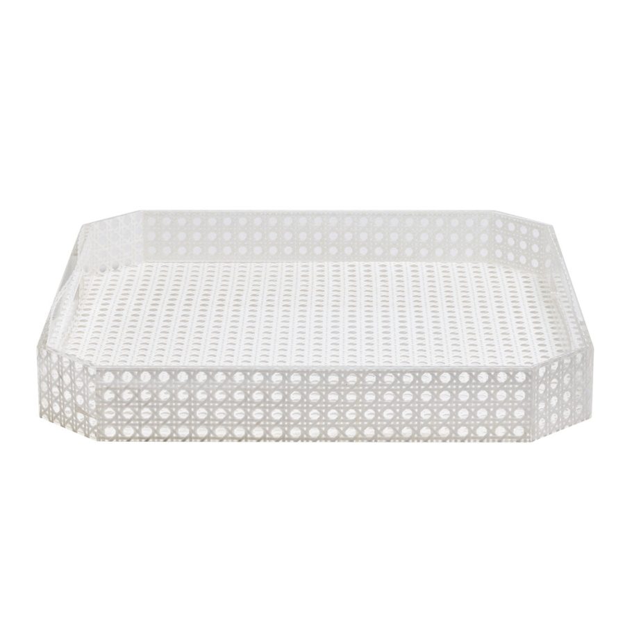 Modern White Decorative Serving Tray