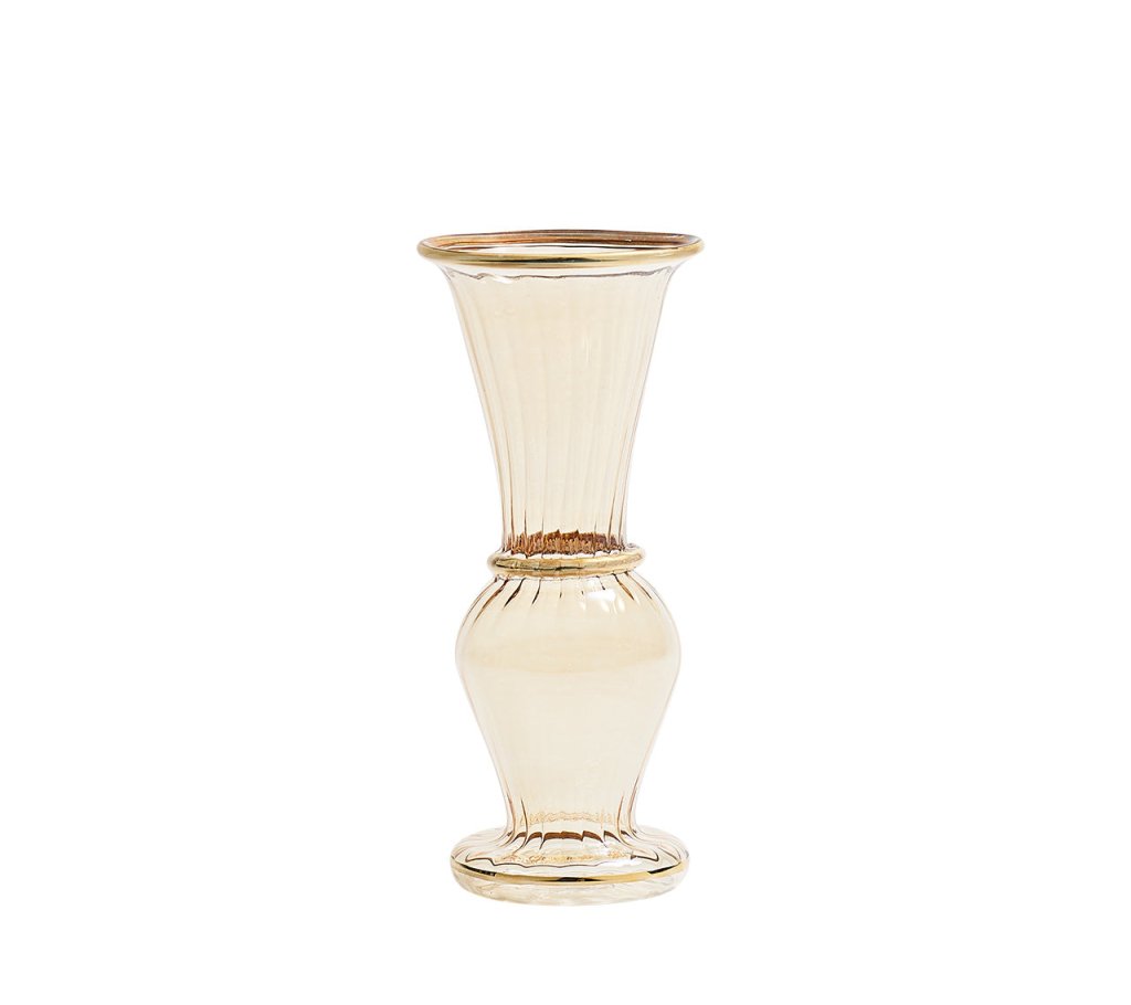 Polished Champagne Decorative Bud Vase