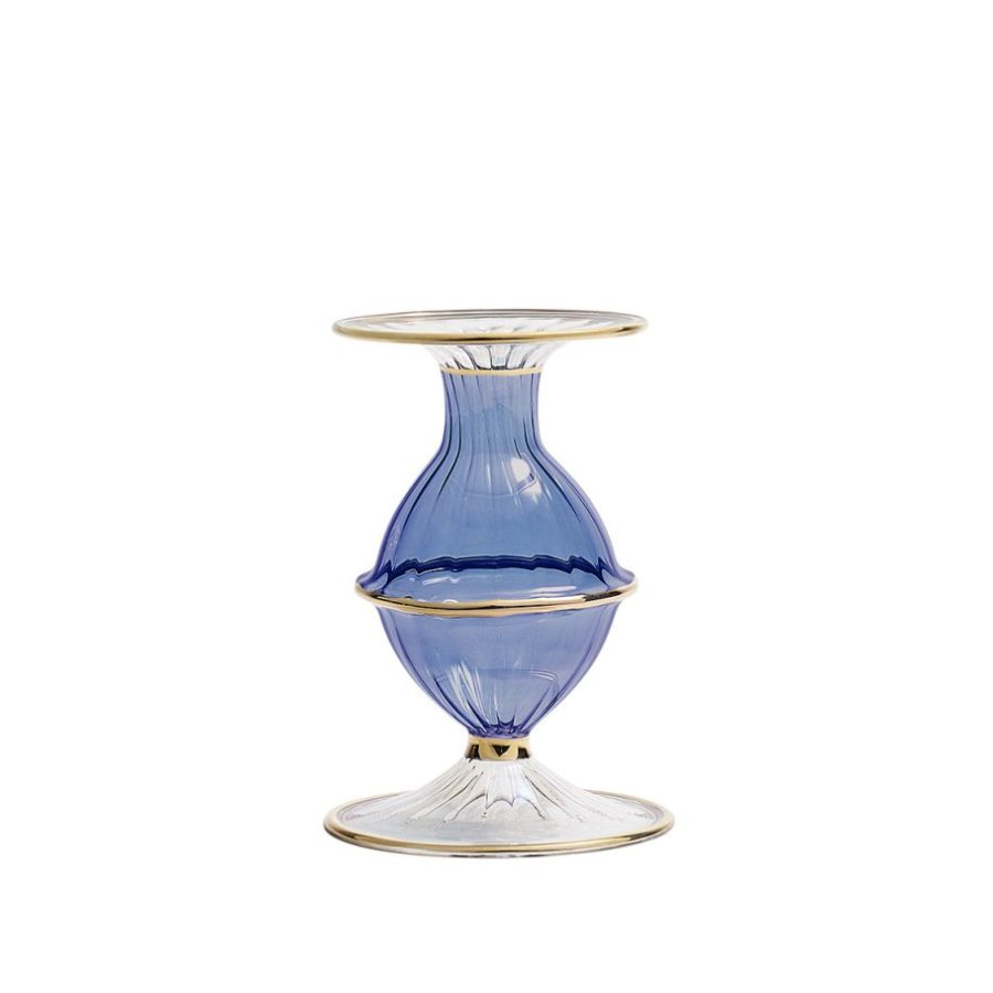 Elegant Blue Decorative Candle Holder