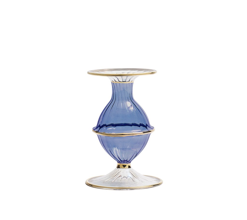 Elegant Blue Decorative Candle Holder