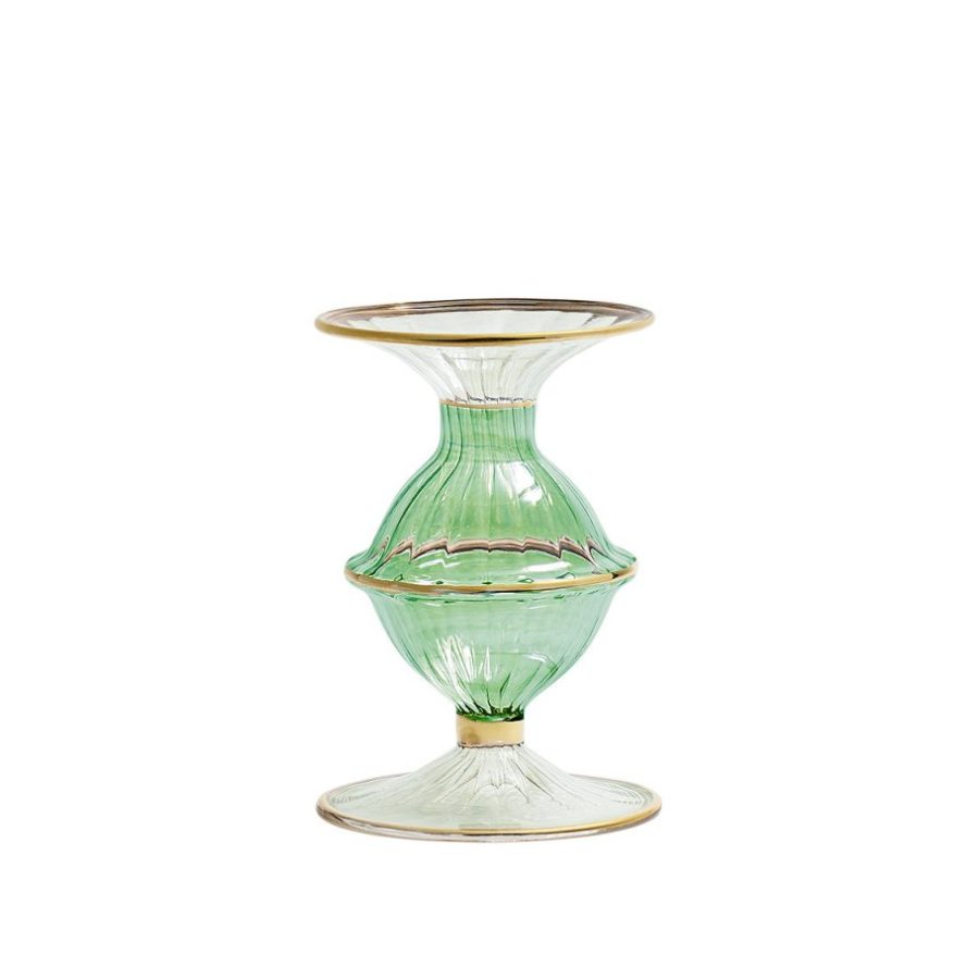 Relaxed Green Decorative Candle Holder