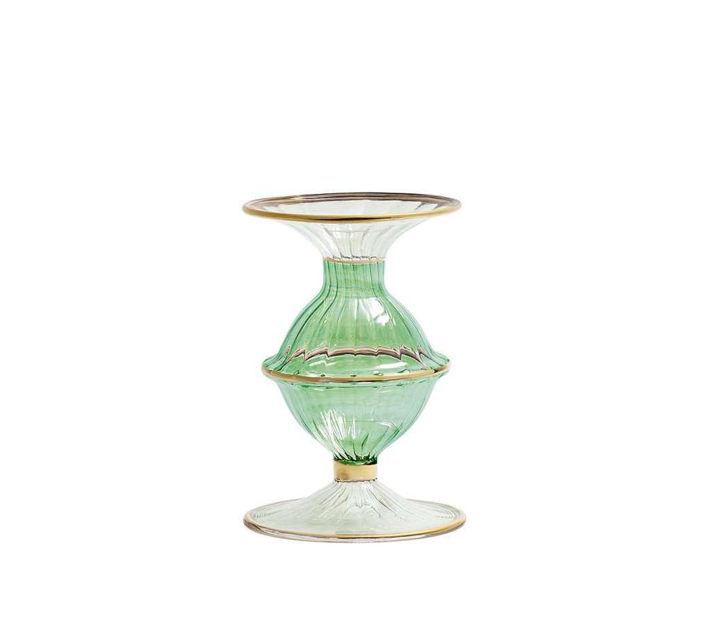 Relaxed Green Decorative Candle Holder