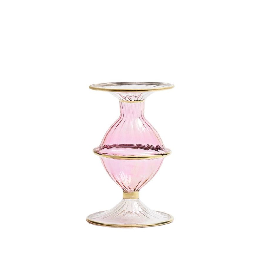 Versatile Pink Decorative Candle Holder