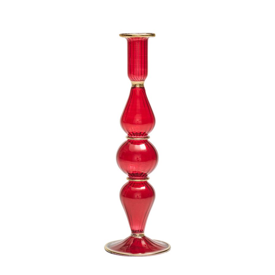 Tailored Ruby Decorative Candle Holder