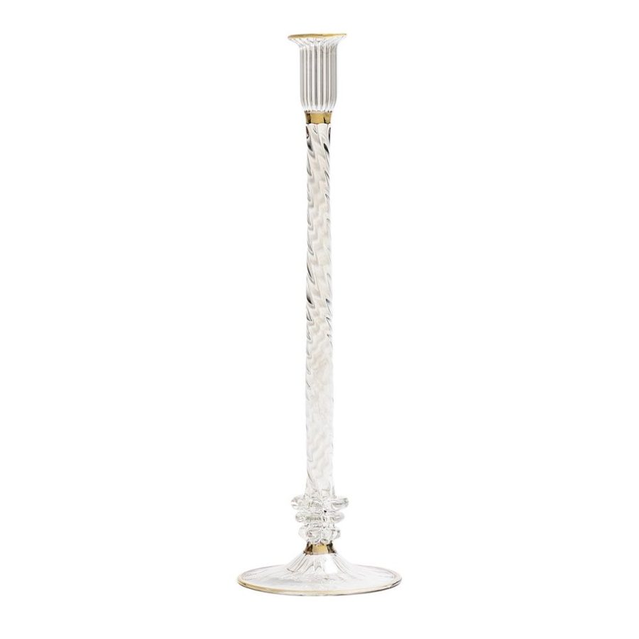 Polished Clear Decorative Candle Holder
