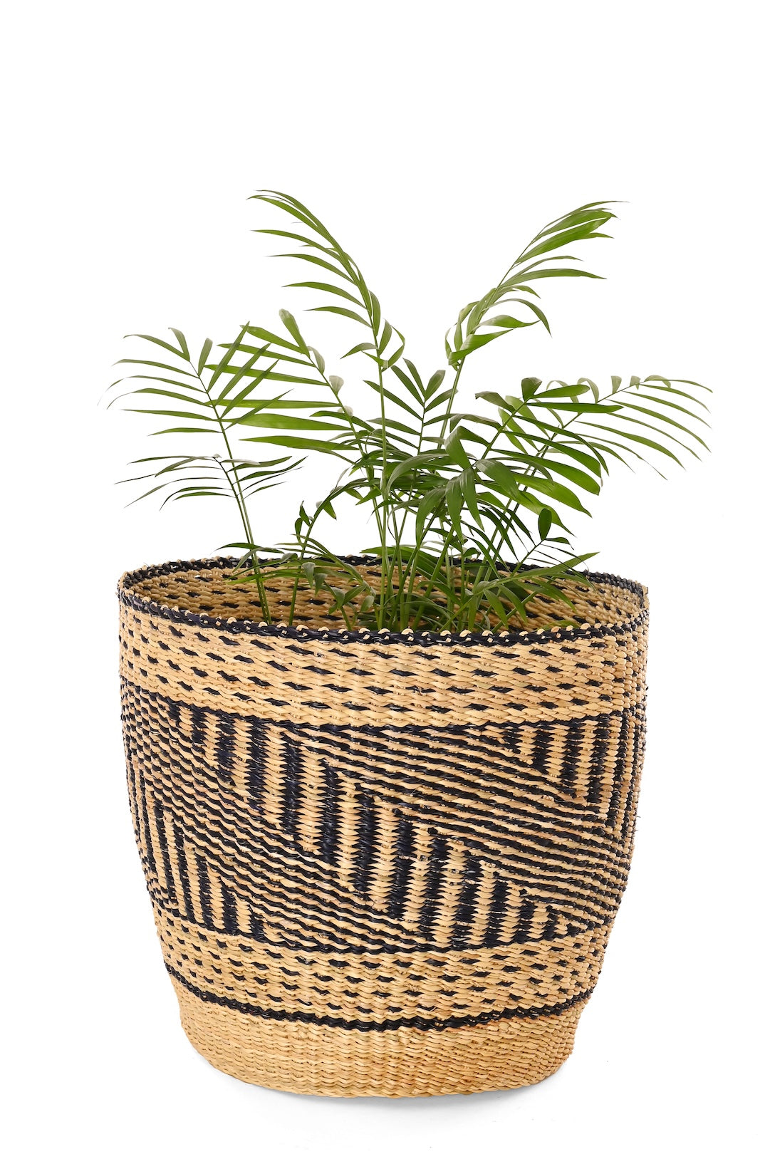 Inky and Natural Woven Basket - Image 3