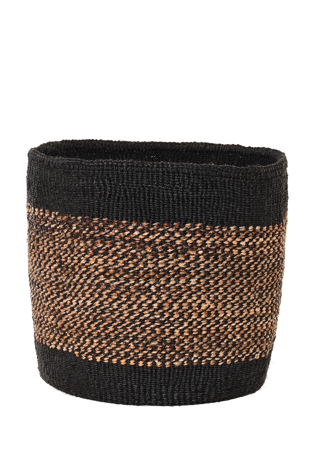 Large Textured Sisal & Banana Fiber Basket Basket