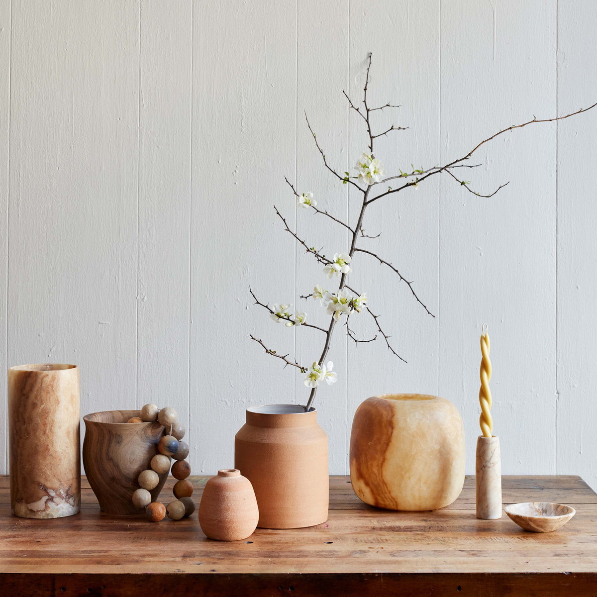 Refined White Terracotta Decorative Vase - Image 2