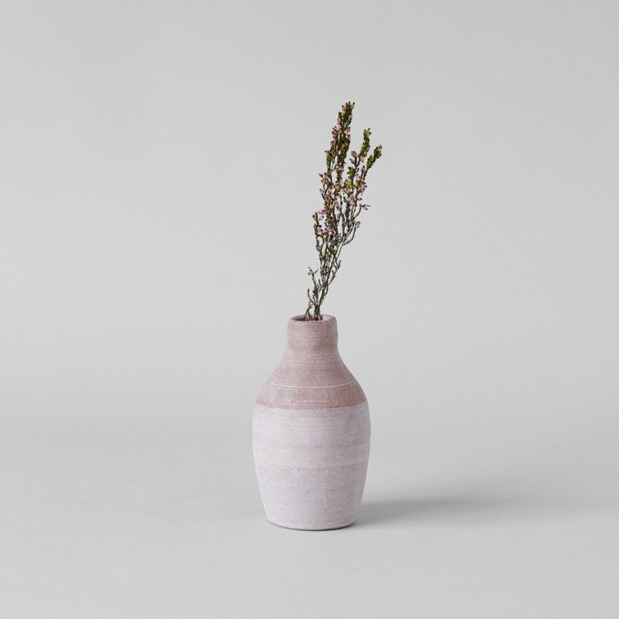 Refined Pink Terracotta Decorative Vase
