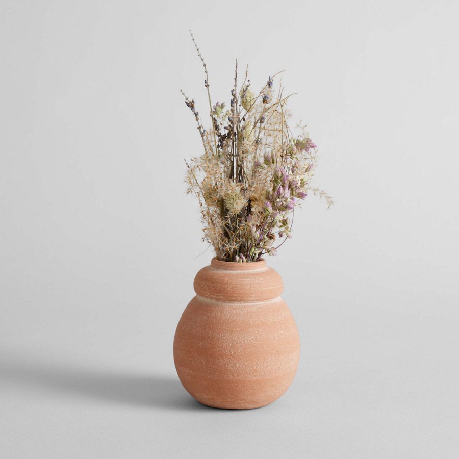 Refined White Terracotta Decorative Vase
