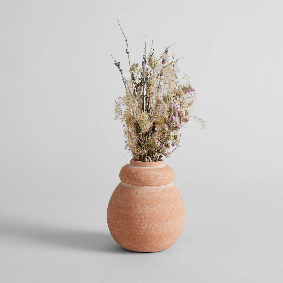 Refined White Terracotta Decorative Vase