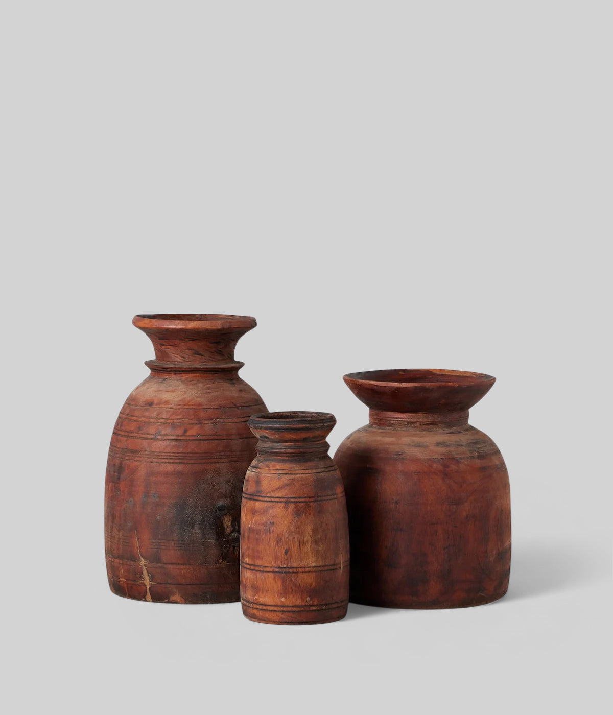 Polished Wood Decorative Vase for Everyday Home Styling