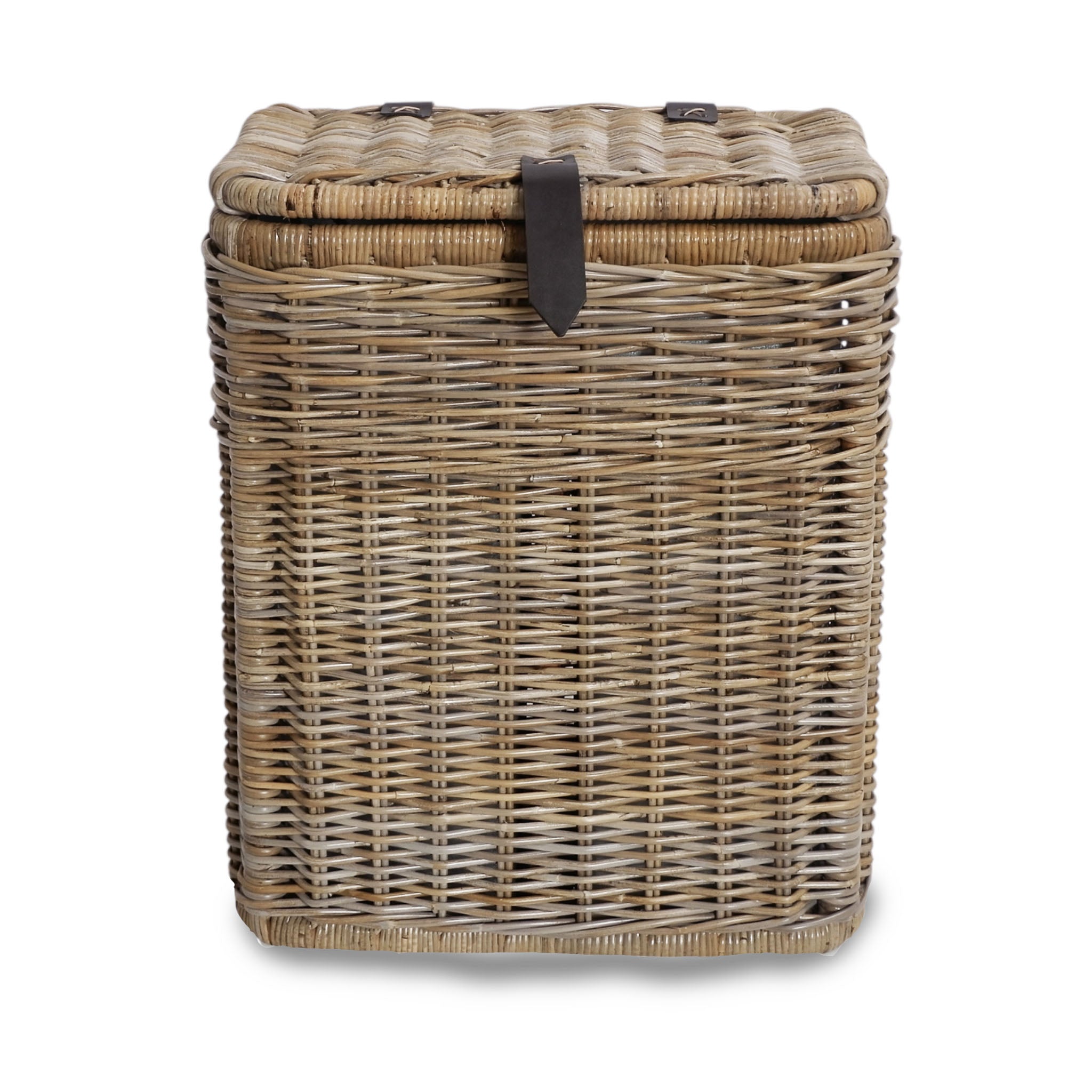 Divided Natural Wicker Recycling Basket with Practical Detail - Image 6