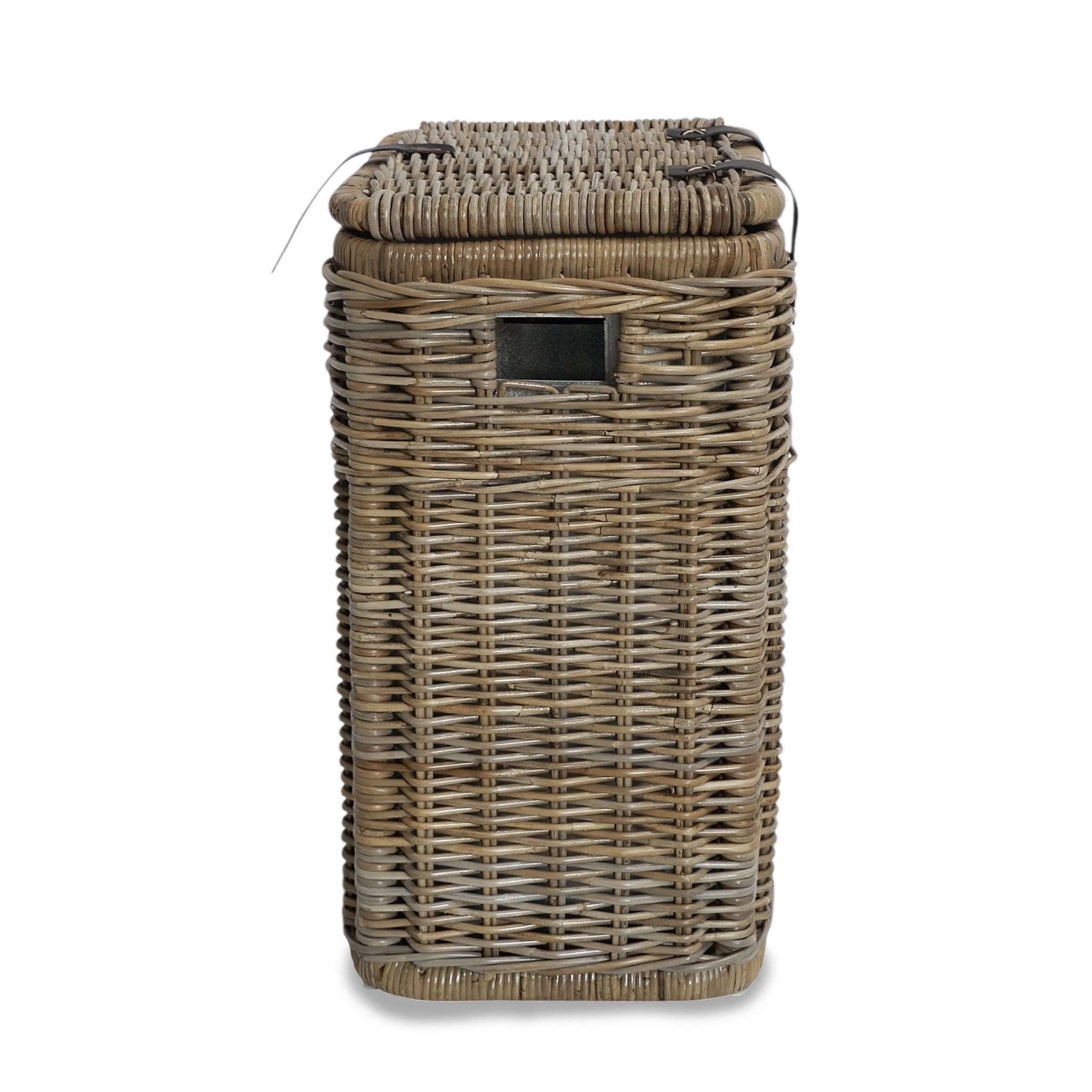 Divided Natural Wicker Recycling Basket with Practical Detail - Image 7
