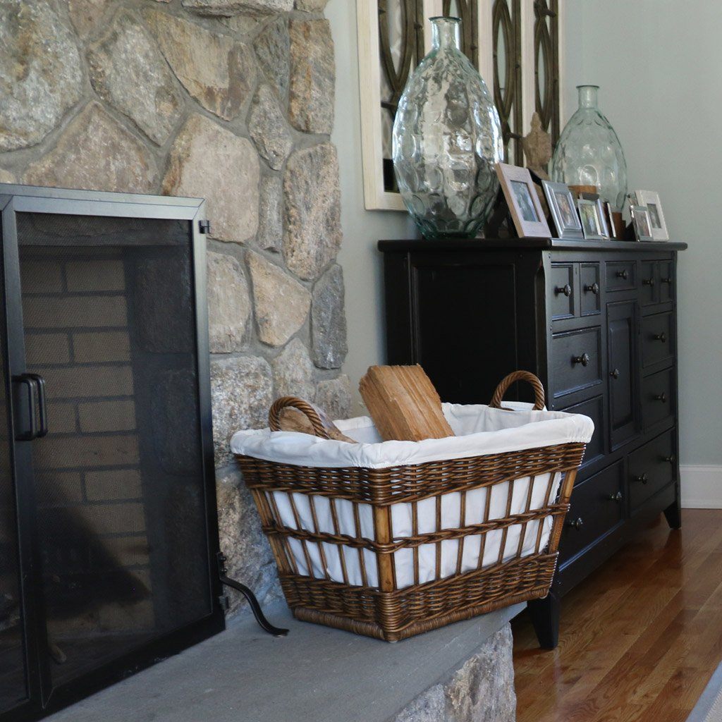 French-Style Handwoven Wicker Laundry Basket - Image 4