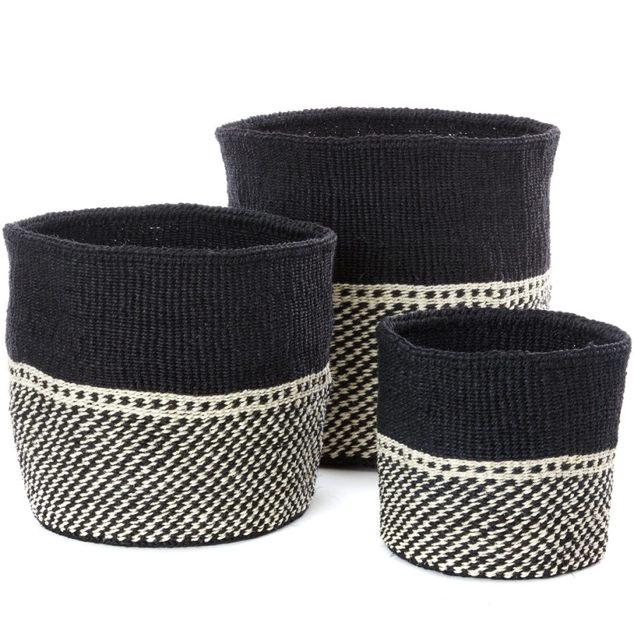 3-Piece Woven Sisal Storage Baskets