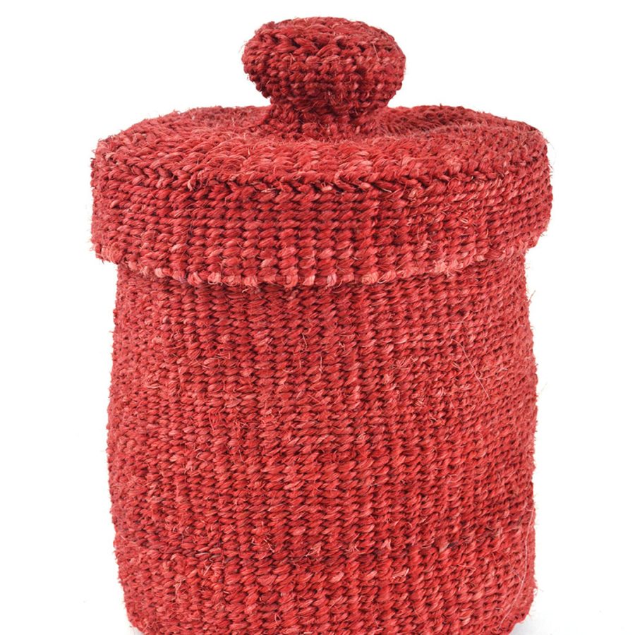Red Sisal Mini Container Basket