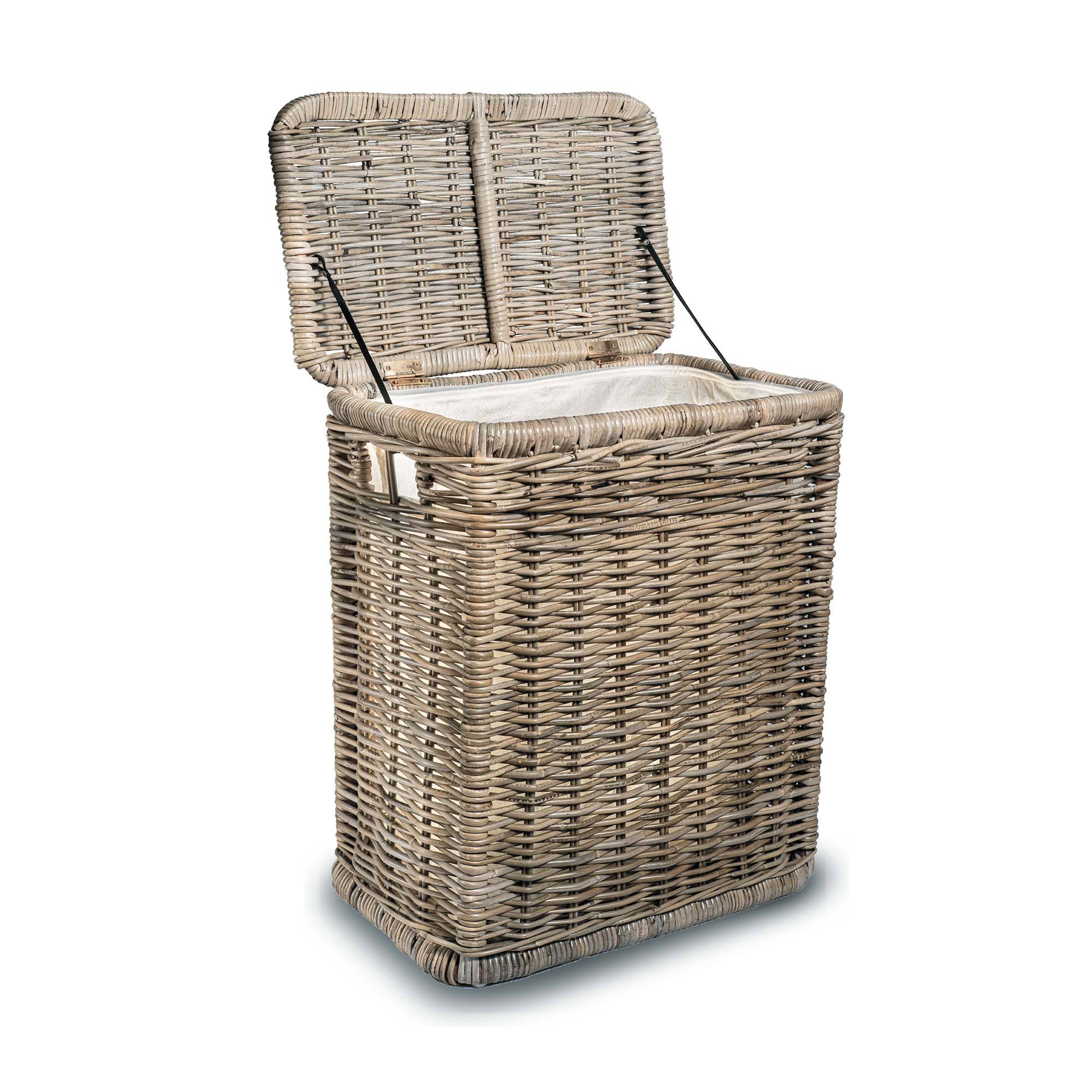 Narrow Rectangular Natural Laundry Hamper for Everyday Storage - Image 2