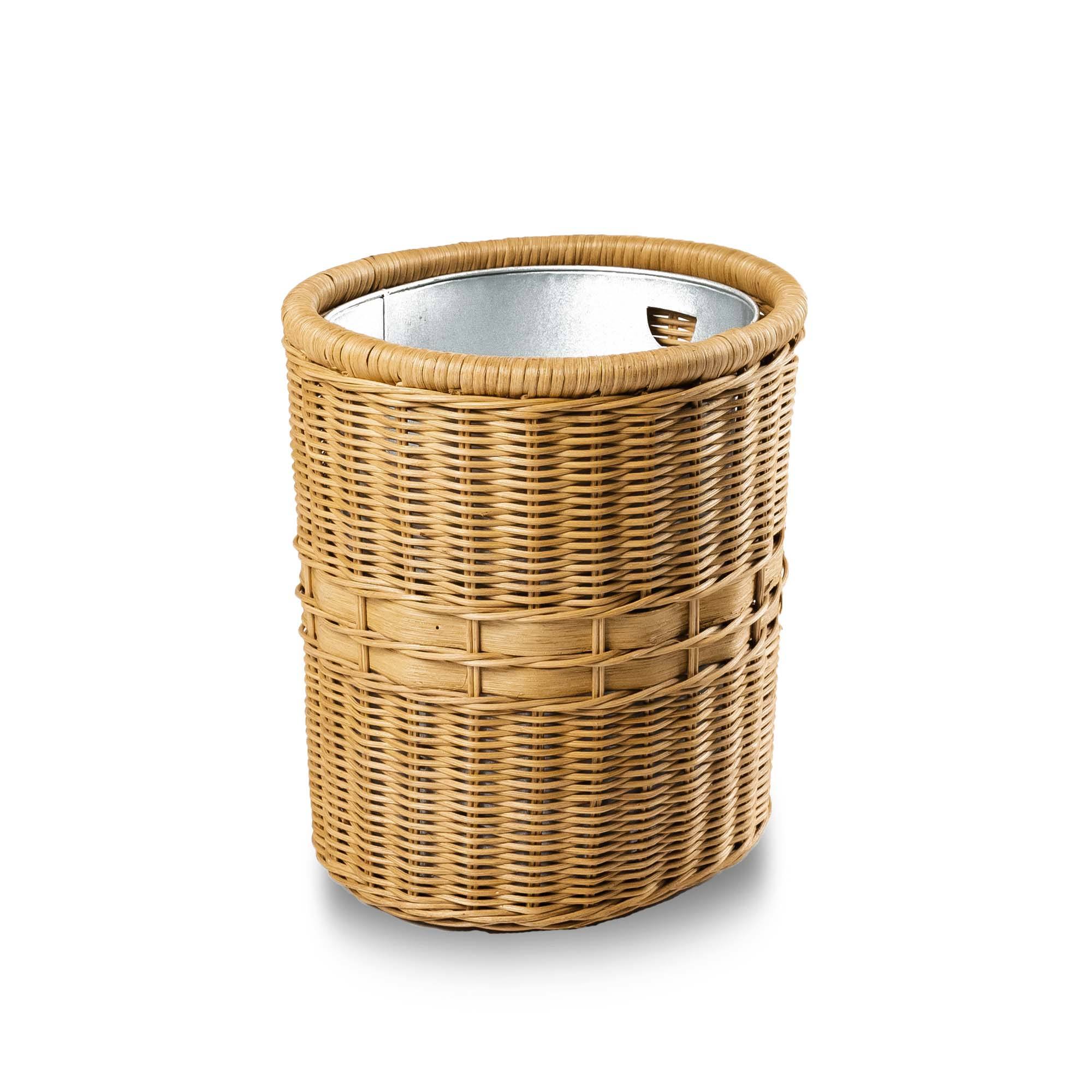 Oval Woven Waste Bin for Everyday Storage - Image 2