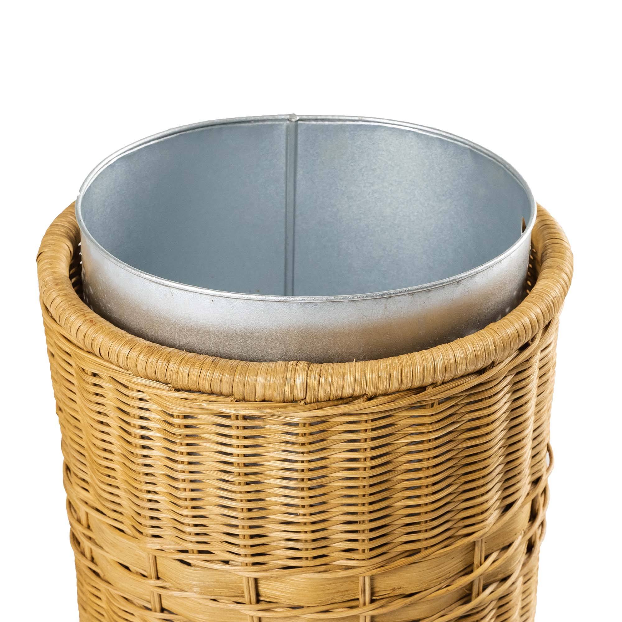 Oval Woven Waste Bin for Everyday Storage - Image 3