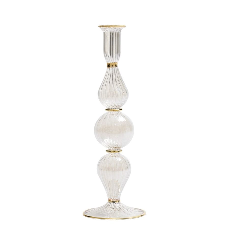 Balanced Clear Decorative Candle Holder