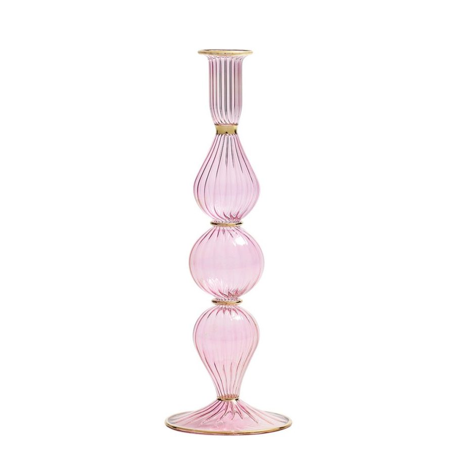 Decorative Pink Decorative Candle Holder