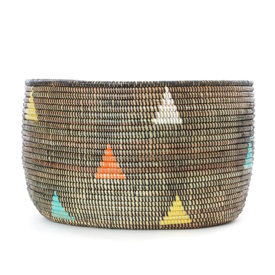 Geometric Triangles Knitting Basket