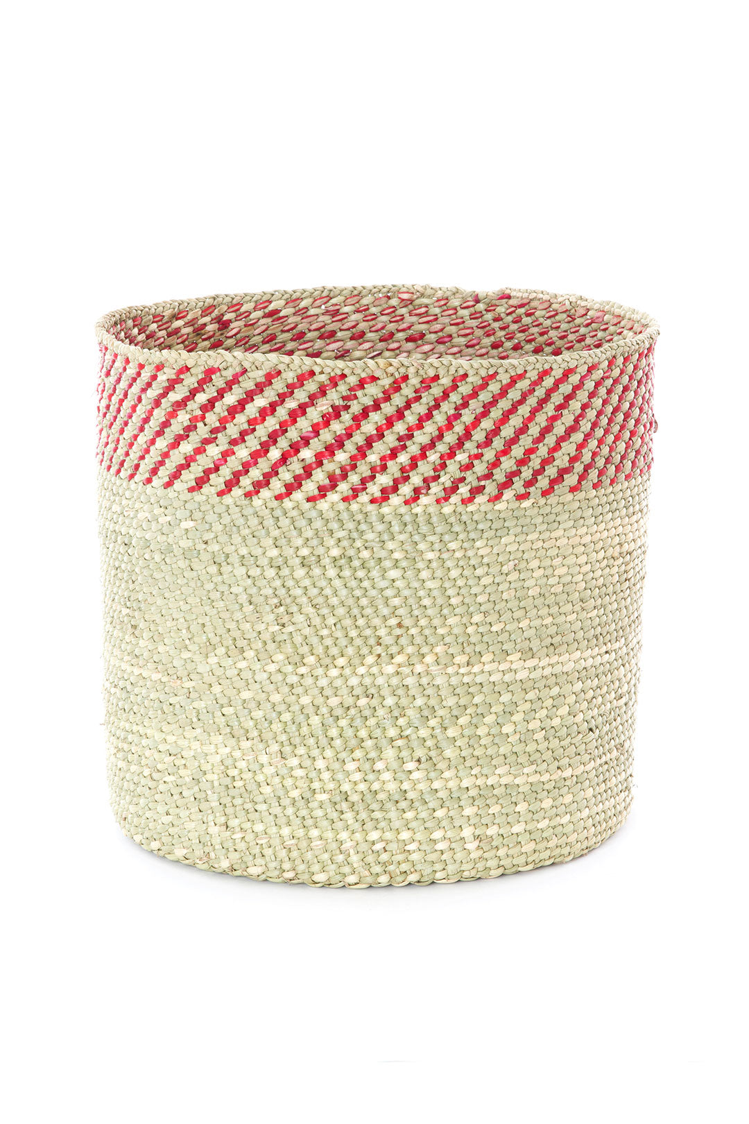 Berry & Natural Woven Grass Baskets - Image 5