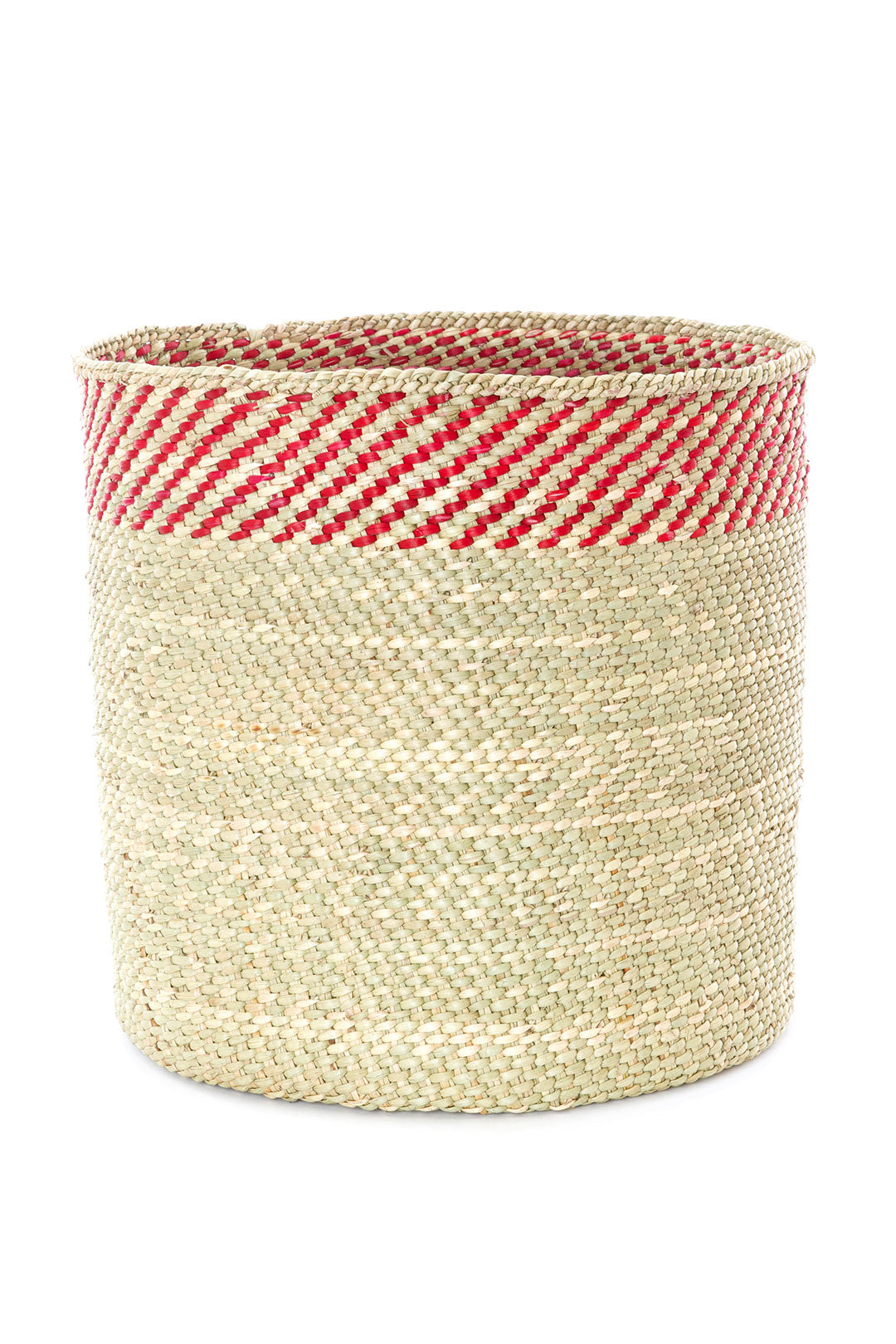 Berry & Natural Woven Grass Baskets - Image 4