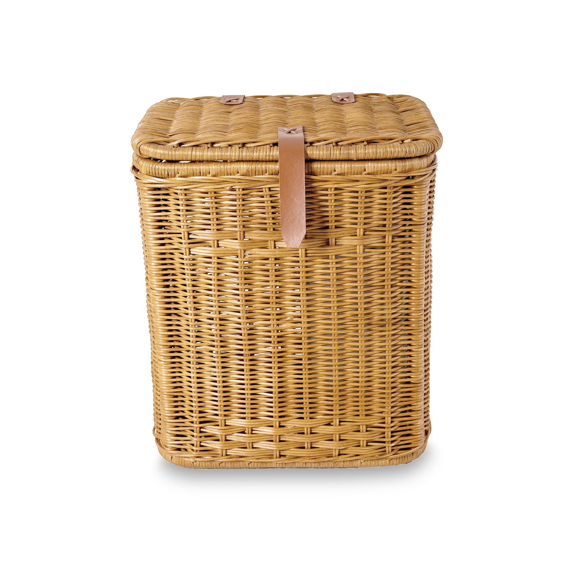 Handwoven Wicker Divided Recycling Basket - Image 8